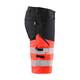 BLÅKLÄDER Highvis shortsit stretch musta/huomiopunainen